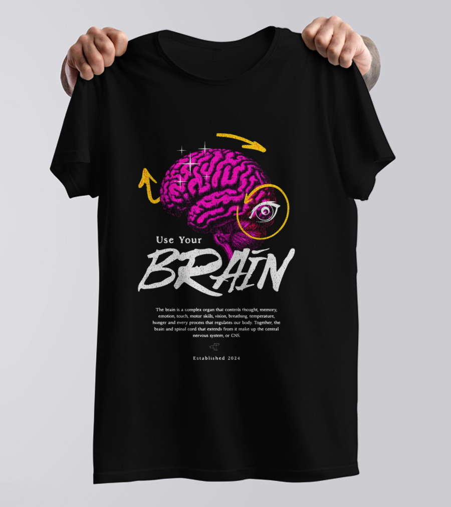 Use Your Brain Established 2024 Central Nervous System T-Shirt