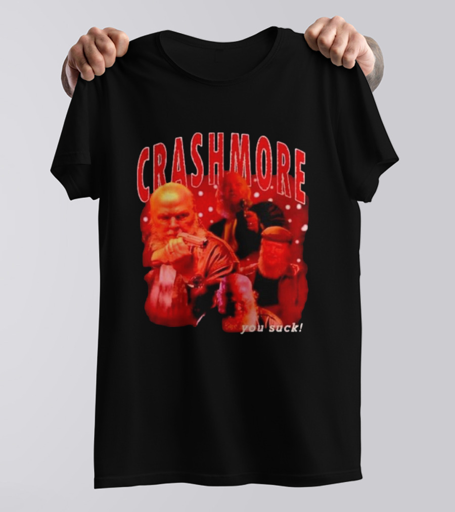 Crashmore You Suck Vintage Detective Christmas Action Santa T-Shirt
