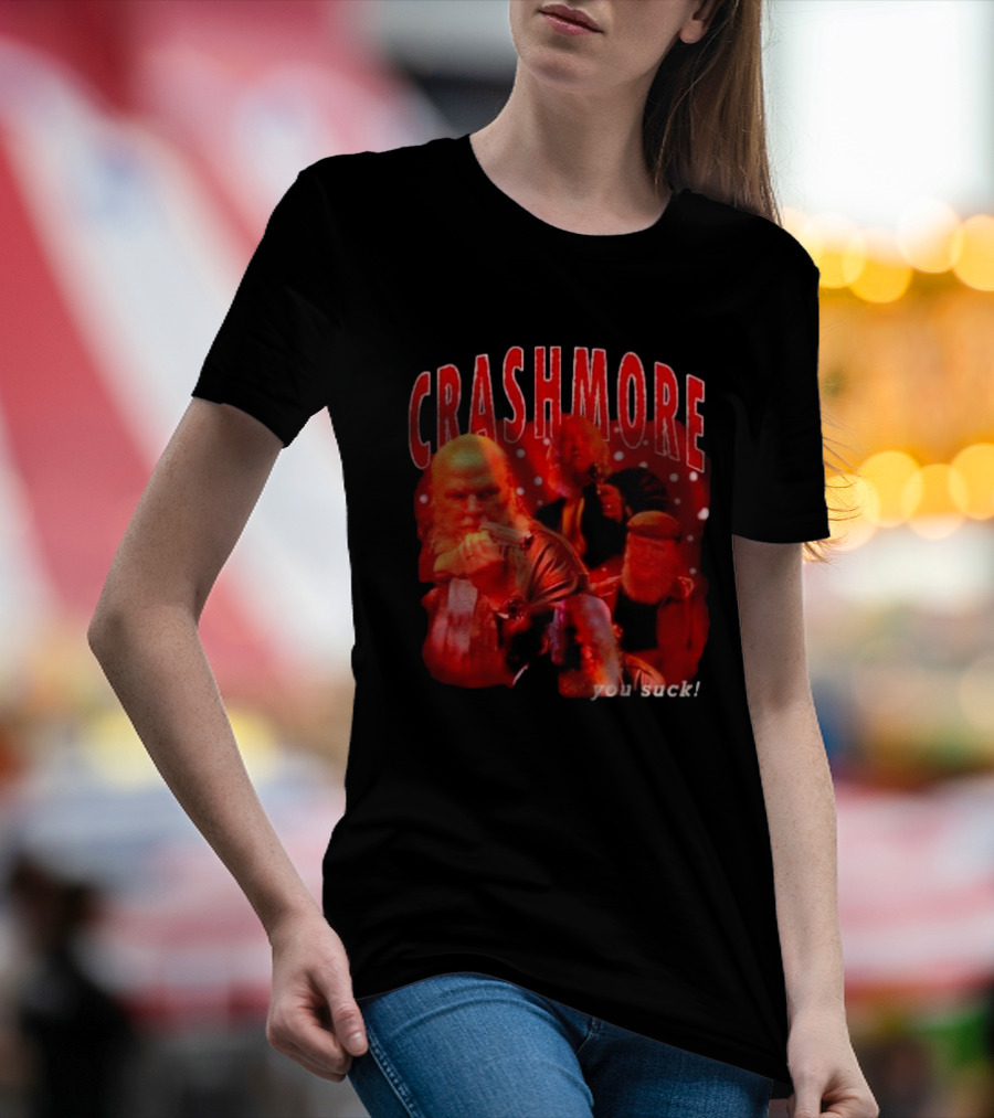 Crashmore You Suck Vintage Detective Christmas Action Santa T-Shirt