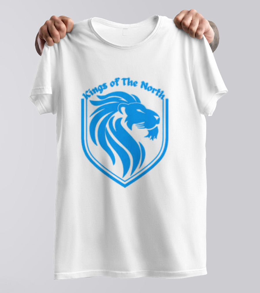 Detroit Lions Blue Crest Kings Of The North T-Shirt