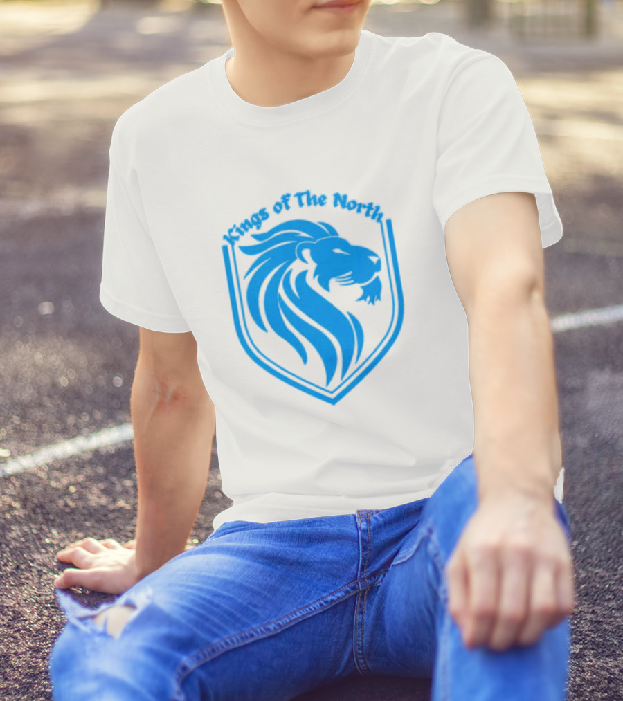 Detroit Lions Blue Crest Kings Of The North T-Shirt