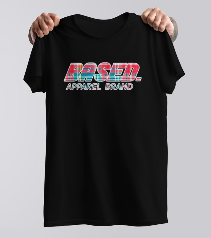 Based. Holiday Plaid Apparel Brand T-Shirt