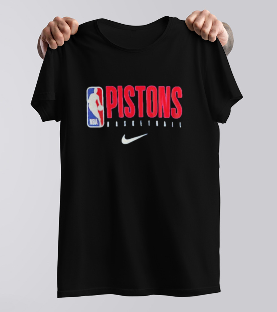 Pistons Basketball NBA Logo Joe Johnson Detroit Pistons T-Shirt