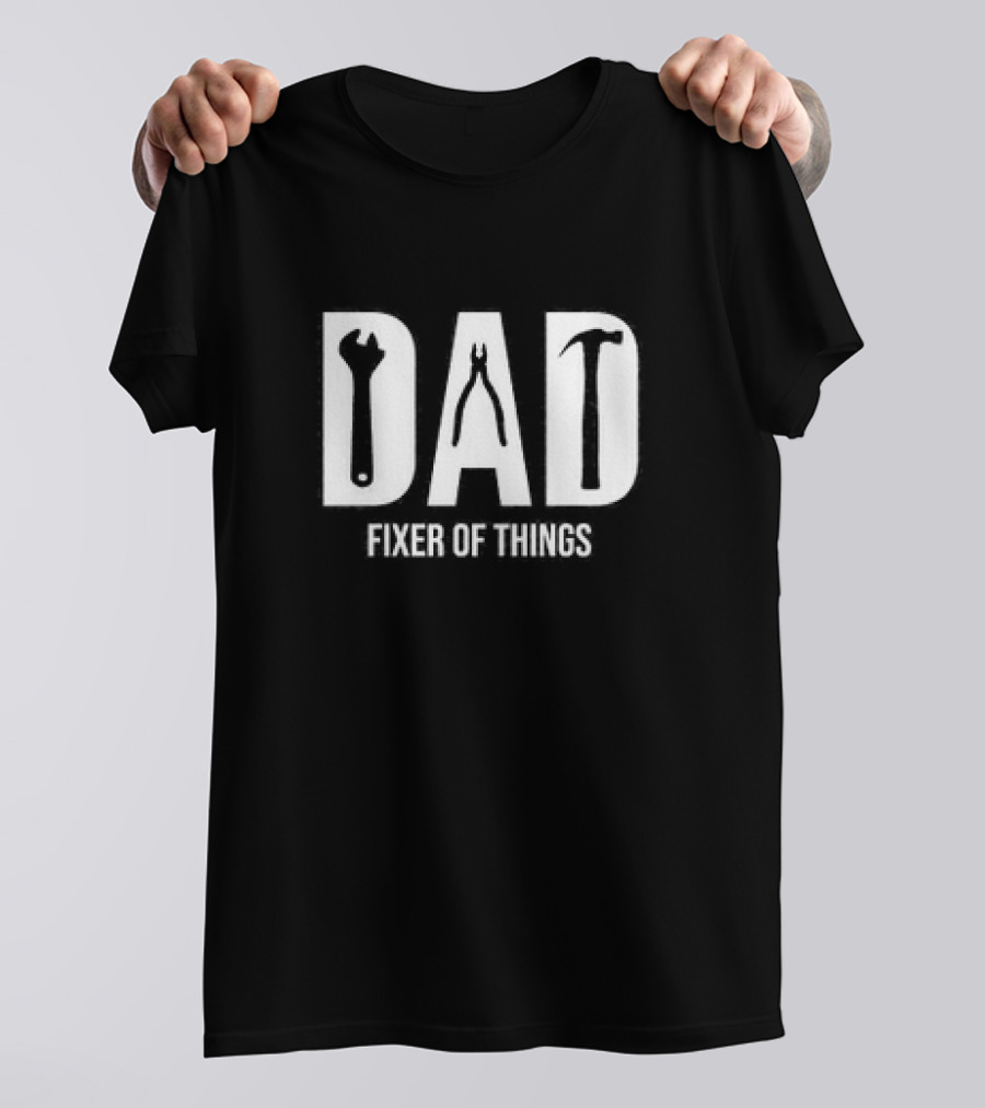 Dad Fixer Of Things Tool Icons Fathers Day T-Shirt