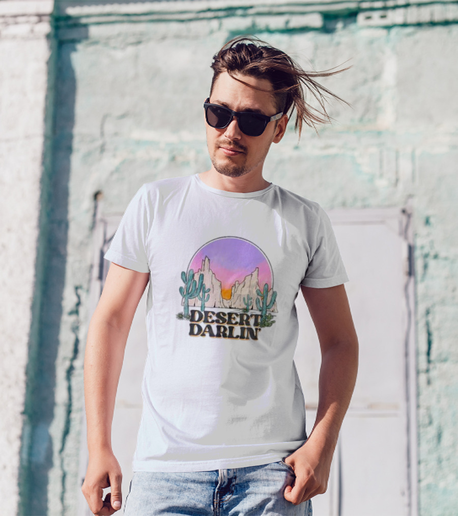 Desert Darlin Cactus Sunset On Champion T-Shirt