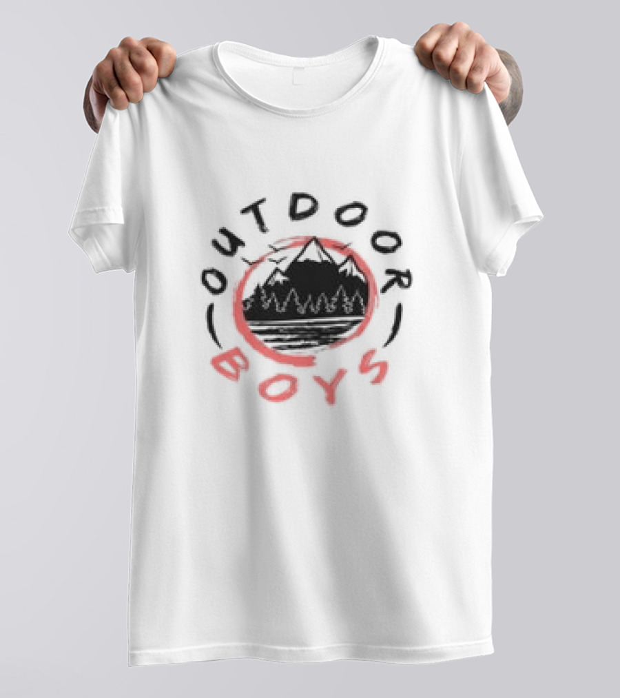 Outdoor Boys Mountain Adventure Circle Forest T-Shirt