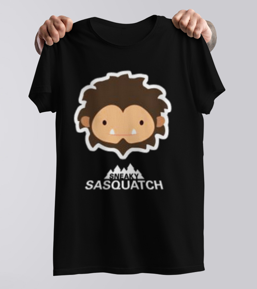 Sneaky Sasquatch Head On Black Gildan Ultra Cotton T-Shirt