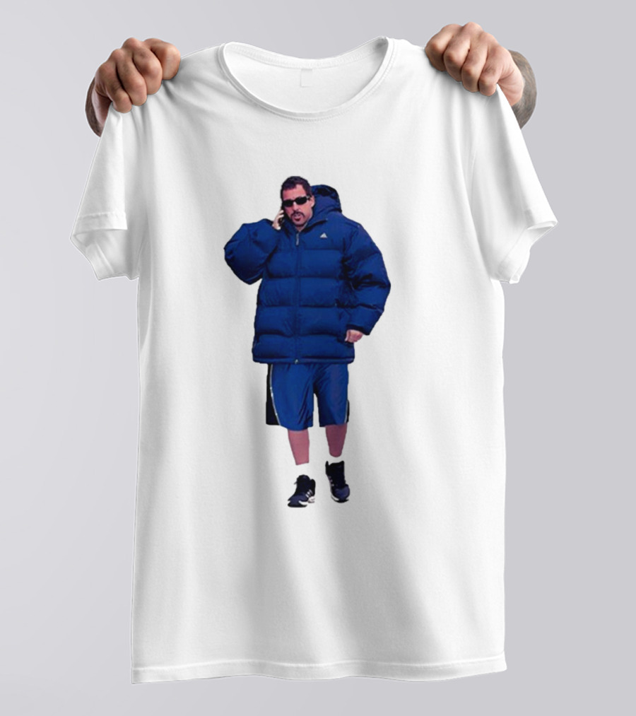 Fakehandshake Hot N Cold Walking In Puffer Jacket And Shorts T-Shirt
