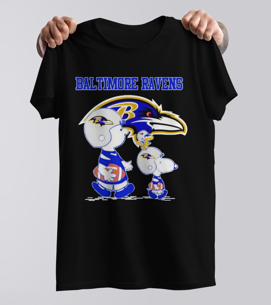 Baltimore Ravens Snoopy Football Helmets Ravens T-Shirt