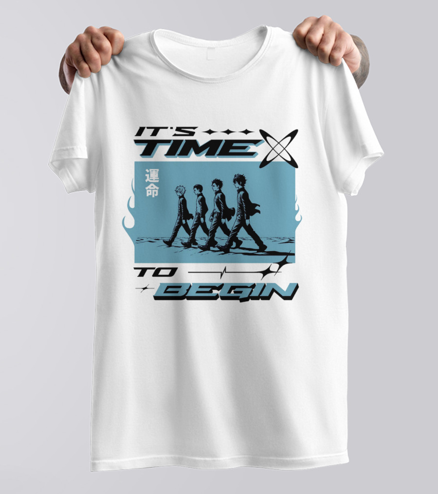 IT'S TIME TO BEGIN 運命 Walking Quartet T-Shirt