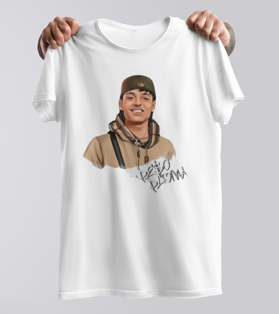 Hand Drawn Peso Pluma Casual Hoodie Portrait T-Shirt