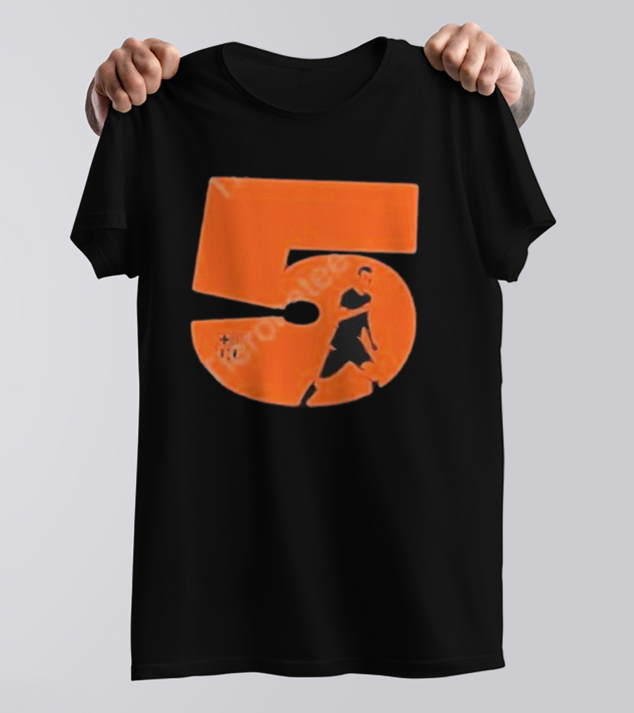 Sergio Number 5 Orange Soccer Player T-Shirt