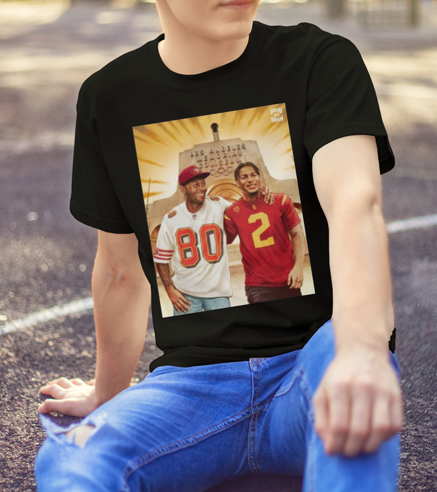 Gridiron Los Angeles Memorial Coliseum Football Legacy 80 2 T-Shirt