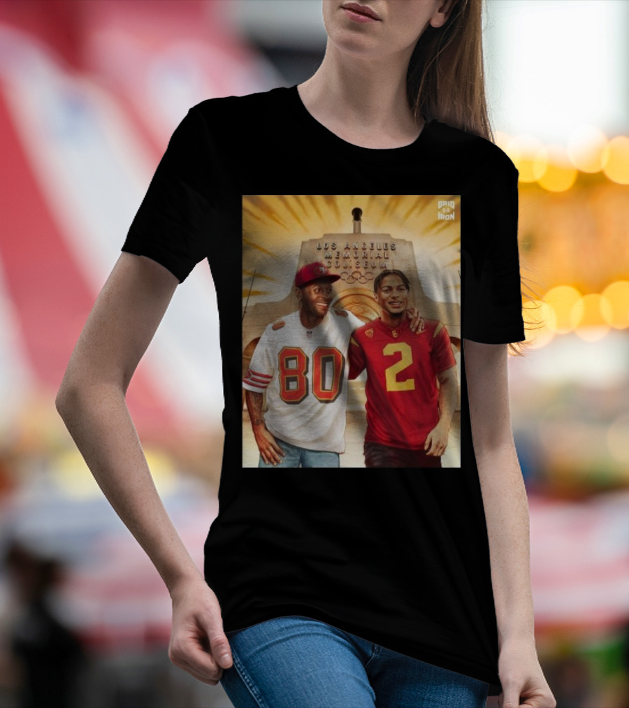 Gridiron Los Angeles Memorial Coliseum Football Legacy 80 2 T-Shirt