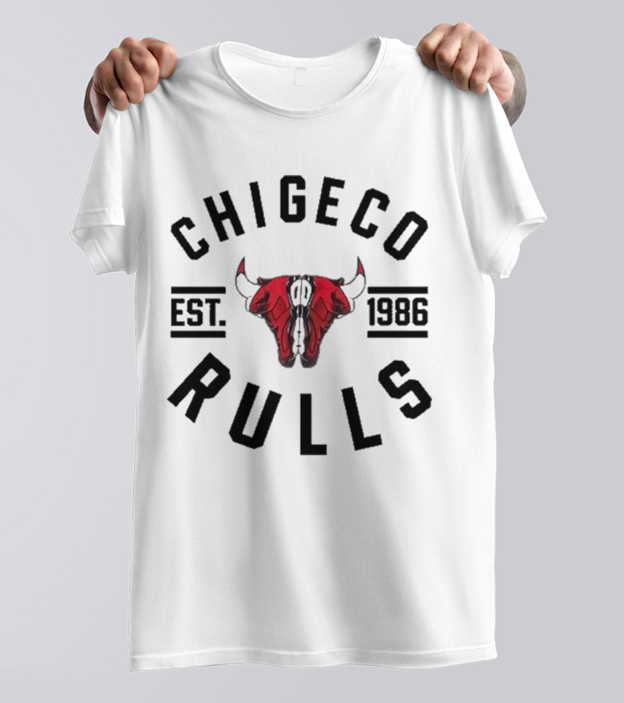 Chigeco Rulls Est 1986 Red Bull Head T-Shirt