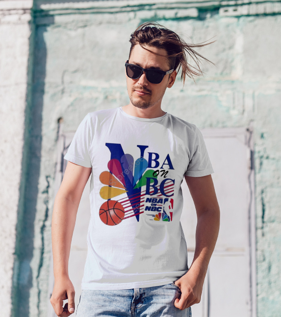 NBA On NBC Vintage Logo J. Kyle Mann Basketball T-Shirt
