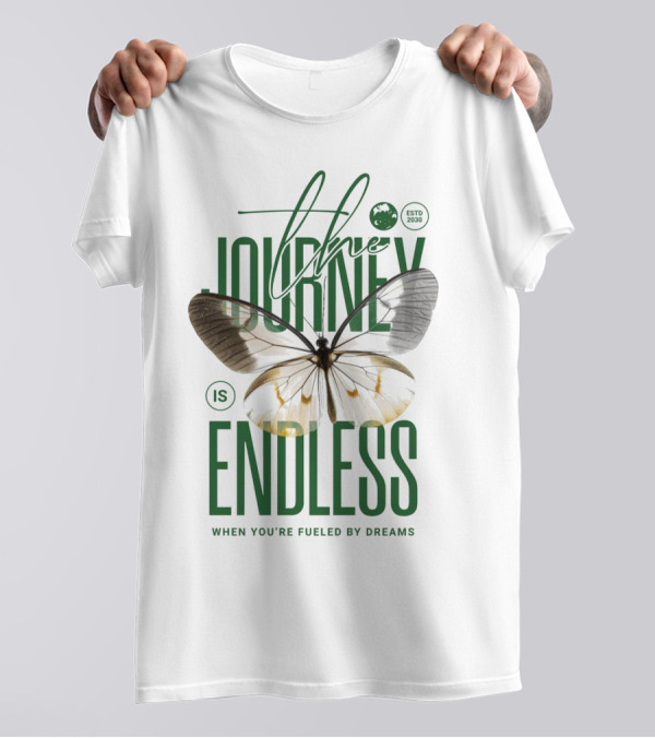 The Journey Is Endless Elegant Butterfly When You're Fueled By Dreams T-Shirt