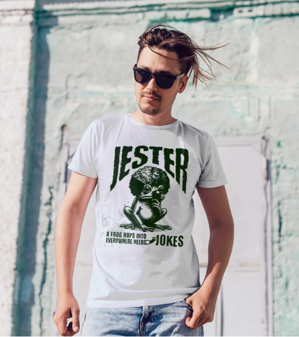 Jester Frog Hops Into Everywhere Needs Jokes T-Shirt