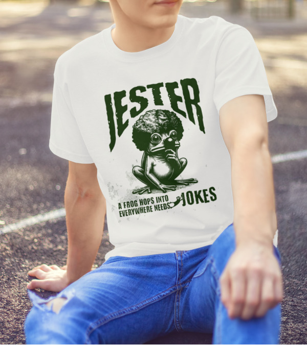 Jester Frog Hops Into Everywhere Needs Jokes T-Shirt