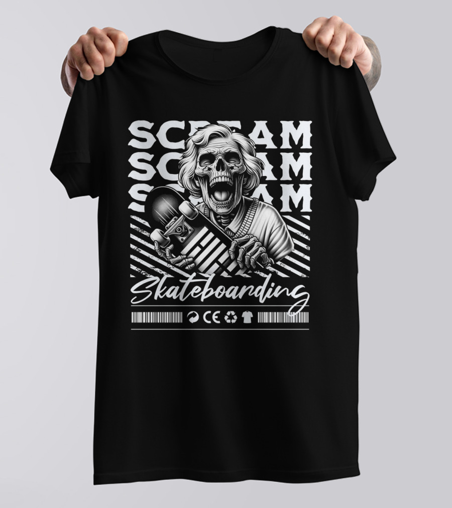 SCREAM SCREAM SCREAM Skateboarding T-Shirt