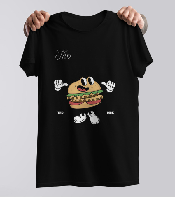 The Smile Motion Happy Bites Burger Mascot T-Shirt