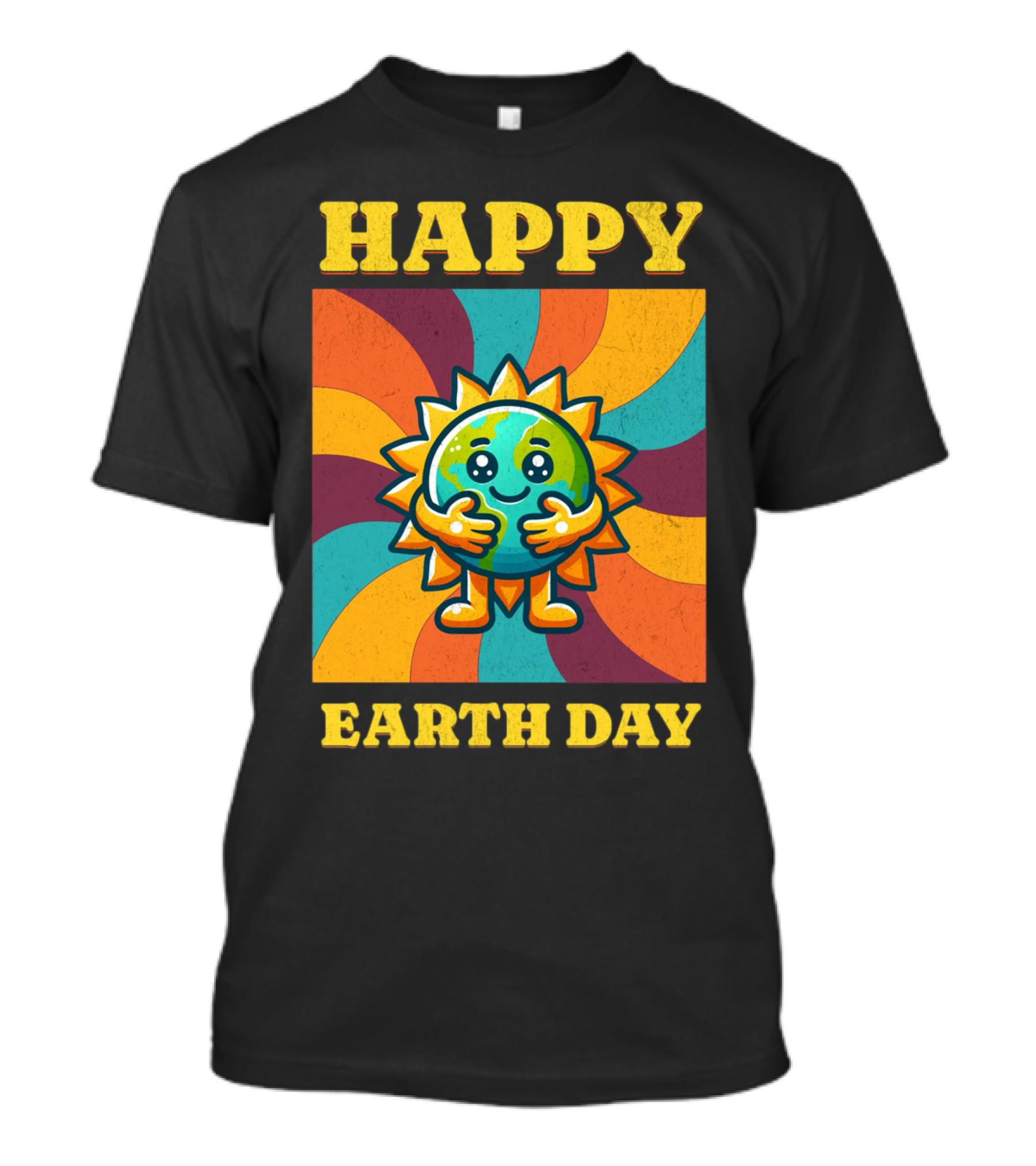 Happy Earth Day Sunshine Spiral T-Shirt