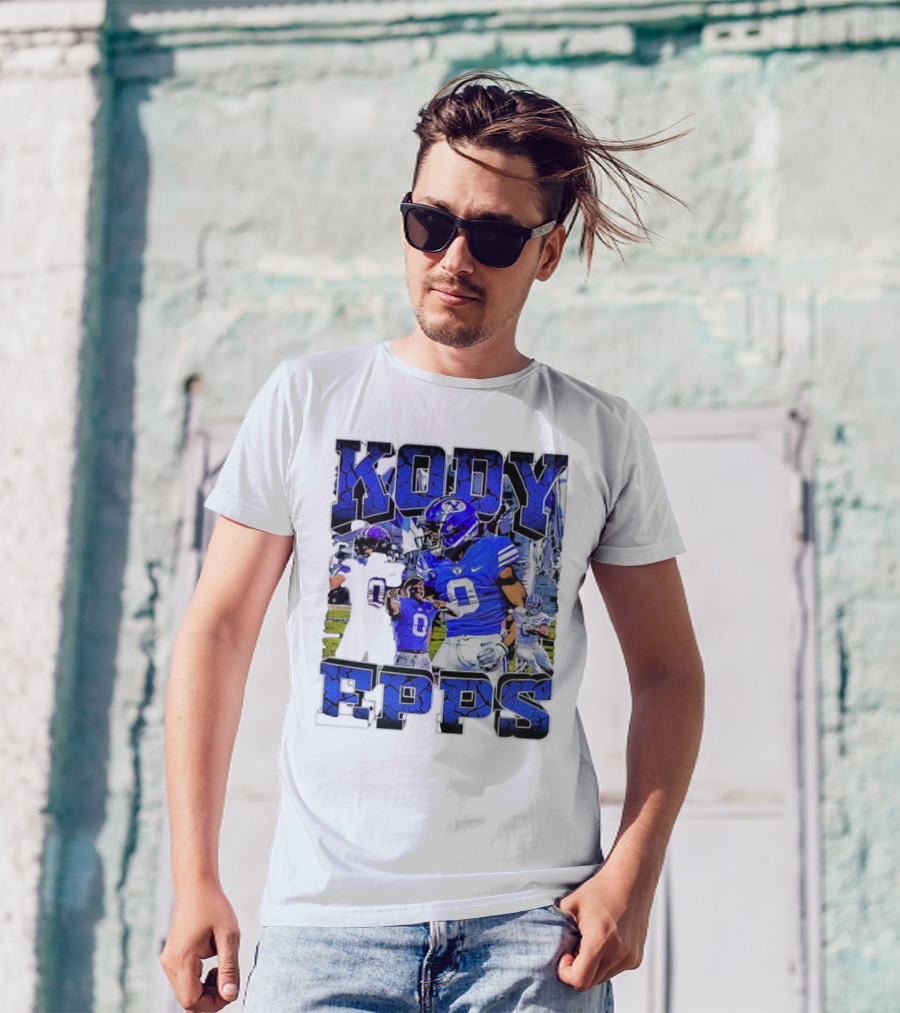 Kody Epps BYU Cougars Football Player Blue Uniform T-Shirt