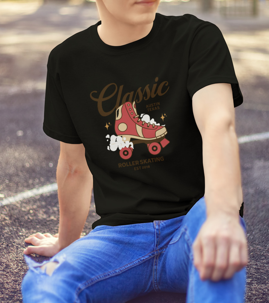 Classic Austin Texas Roller Skating Est 2013 T-Shirt