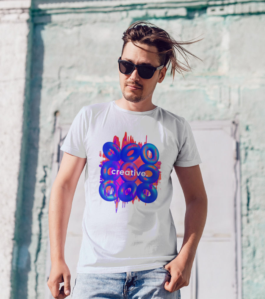 Creative Vivid Rings With Abstract Waveforms T-Shirt