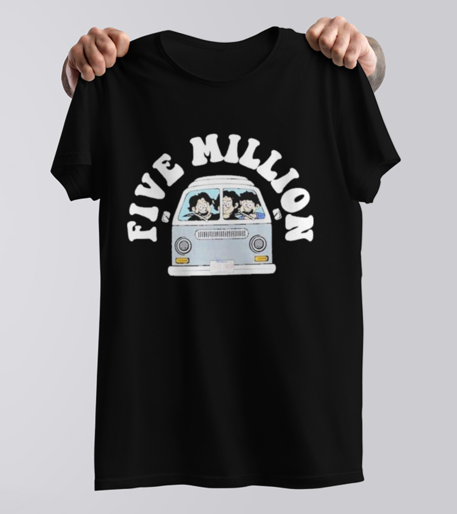 Five Million Let's Trip Arch Van Cartoon T-Shirt