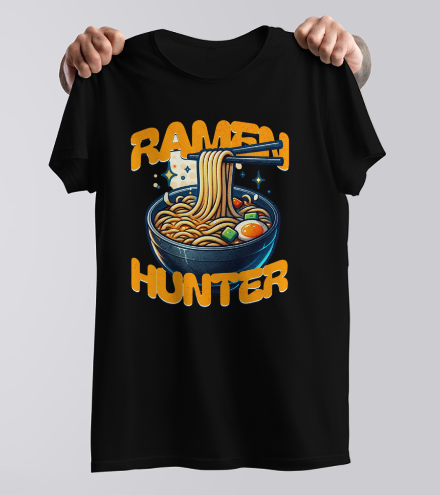 Ramen Hunter Noodles Chopsticks Bowl T-Shirt