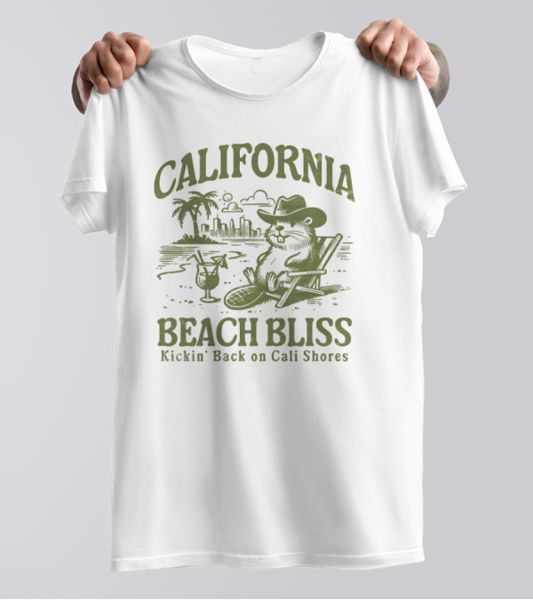 California Beach Bliss Kickin' Back On Cali Shores T-Shirt