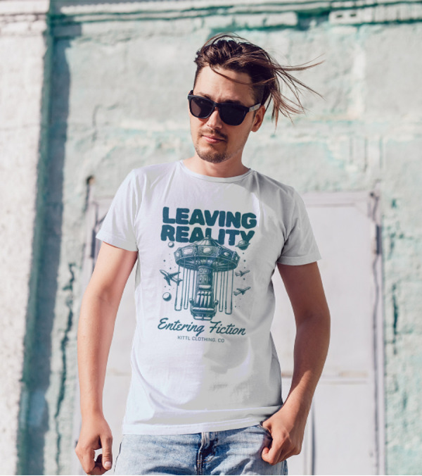 Leaving Reality Entering Fiction Kittl Clothing Co T-Shirt