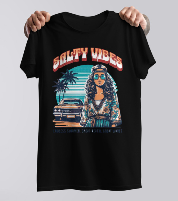 Salty Vibes Endless Summer Great Beach Great Waves T-Shirt