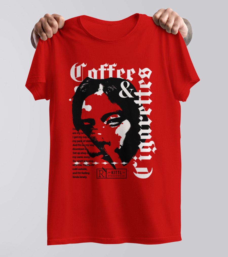 Coffee And Cigarettes By Kittl X Eachwayman T-Shirt