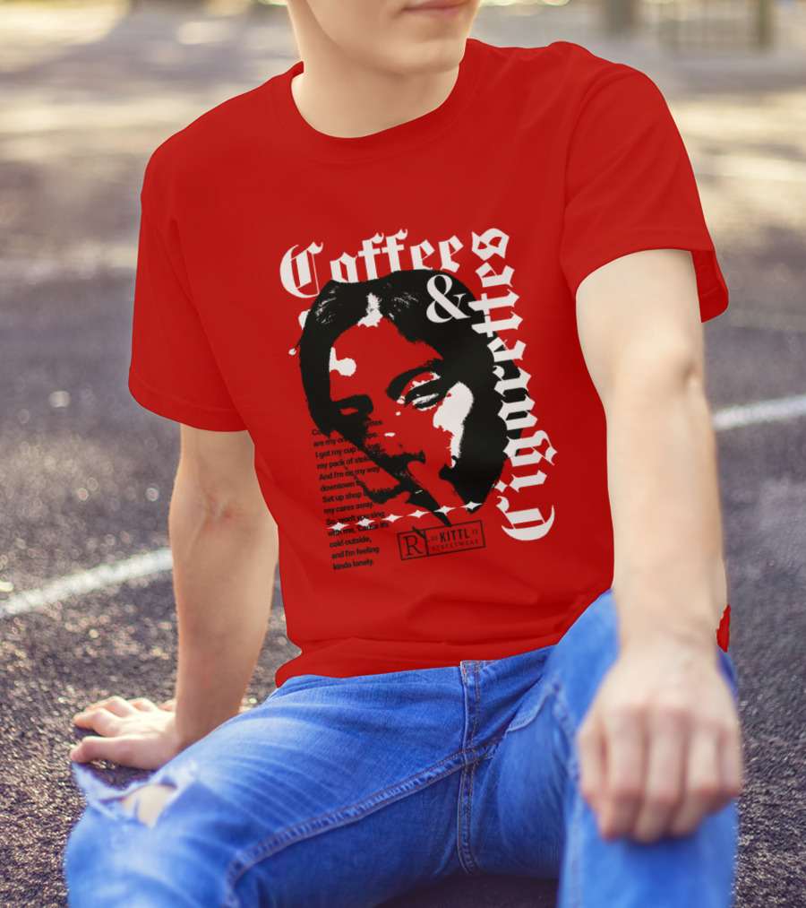 Coffee And Cigarettes By Kittl X Eachwayman T-Shirt