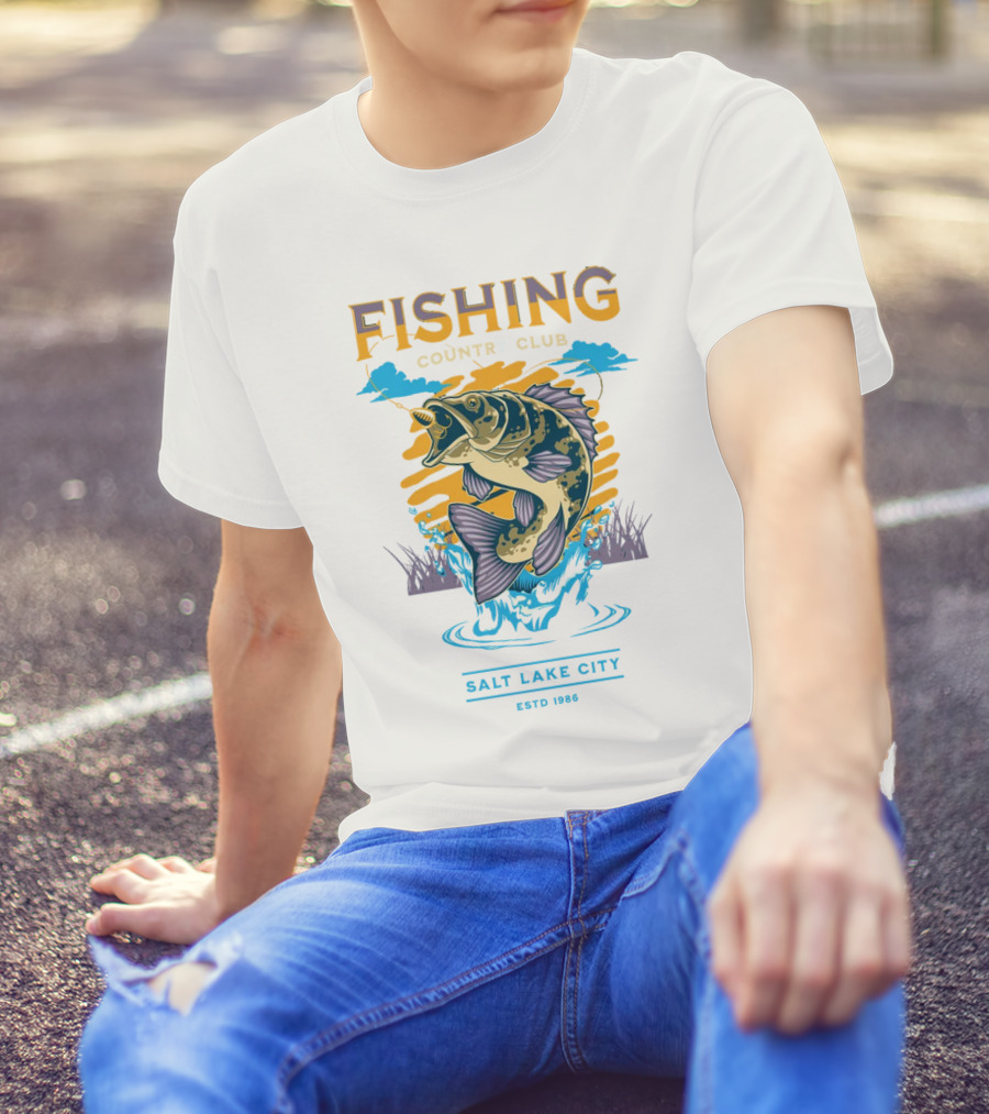 Fishing Country Club Salt Lake City Estd 1986 T-Shirt