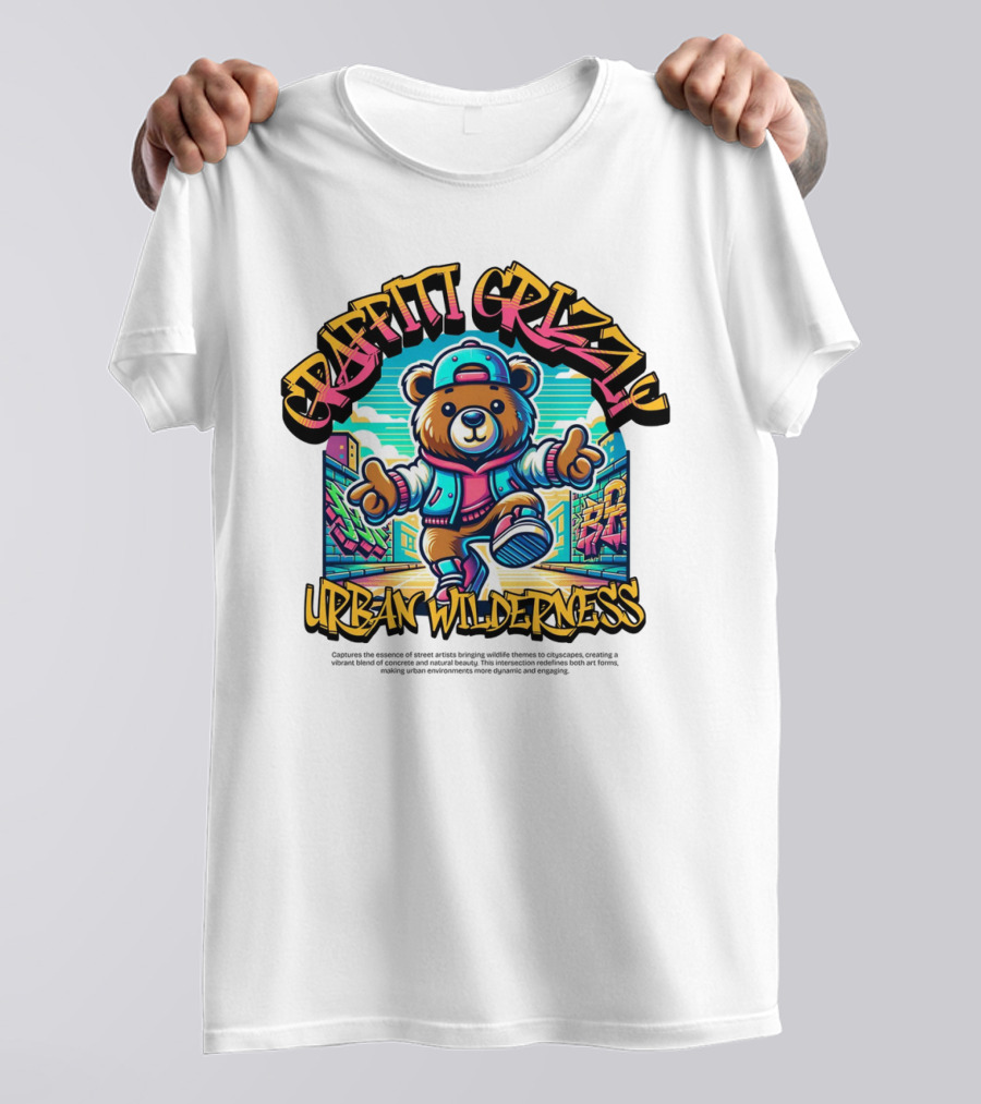 GRAFFITI GRIZZLY URBAN WILDERNESS T-Shirt