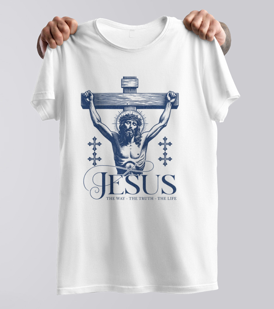 Jesus The Way The Truth The Life Vintage Cross T-Shirt