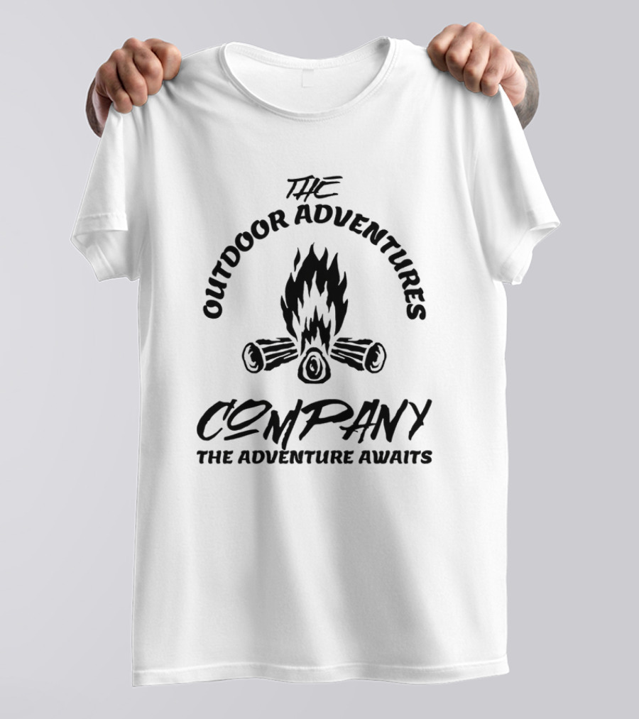 The Outdoor Adventures Company The Adventure Awaits Campfire Logs T-Shirt