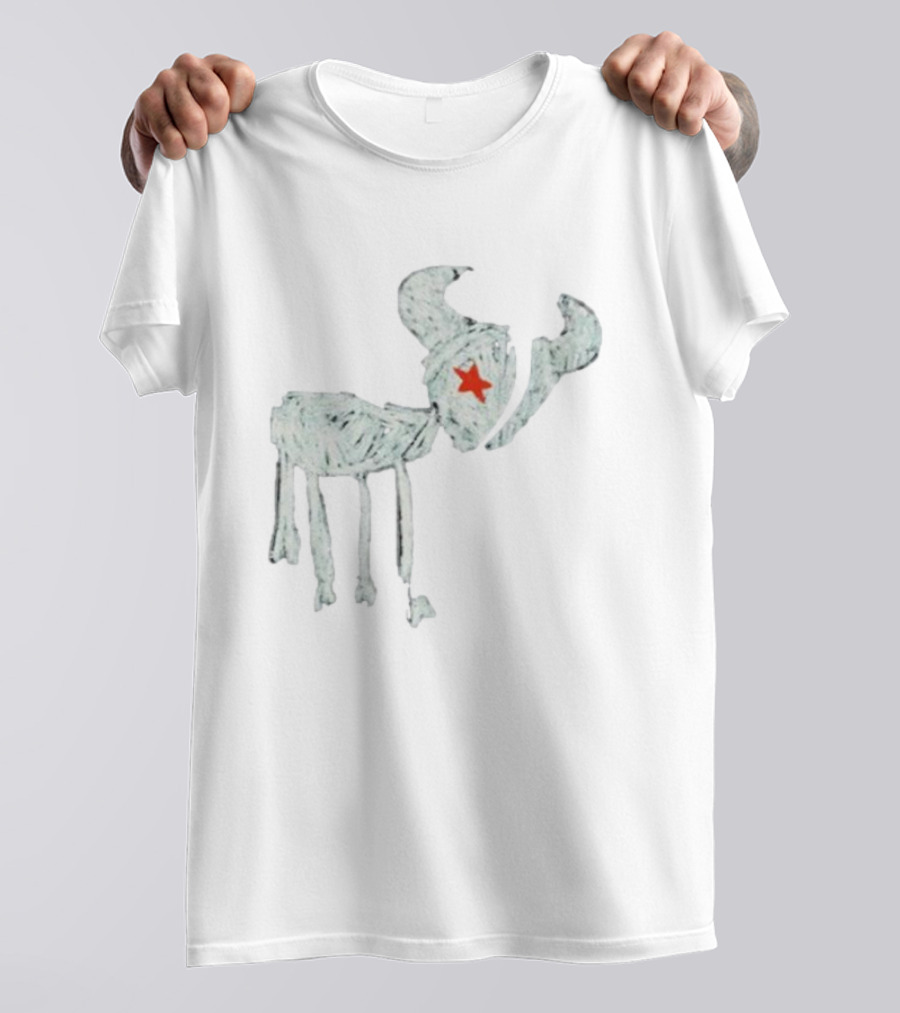 Wearetexans For All The Texans White Bull With Red Star T-Shirt