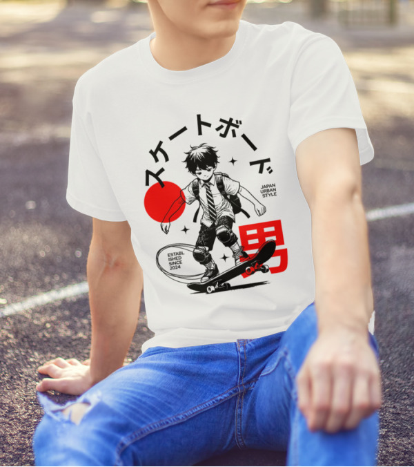 Skateboarde Japan Urban Style Established Since T-Shirt