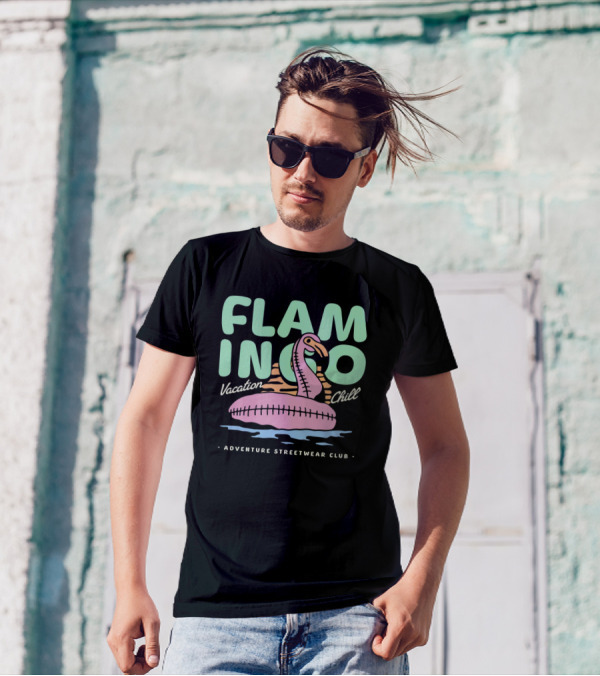 Flamingo Vacation Chill Adventure Streetwear Club T-Shirt