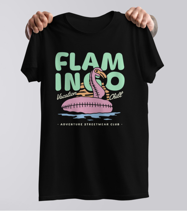 Flamingo Vacation Chill Adventure Streetwear Club T-Shirt