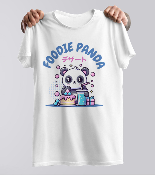 FOODIE PANDA デザート Cake Drink Gift Bubbles T-Shirt