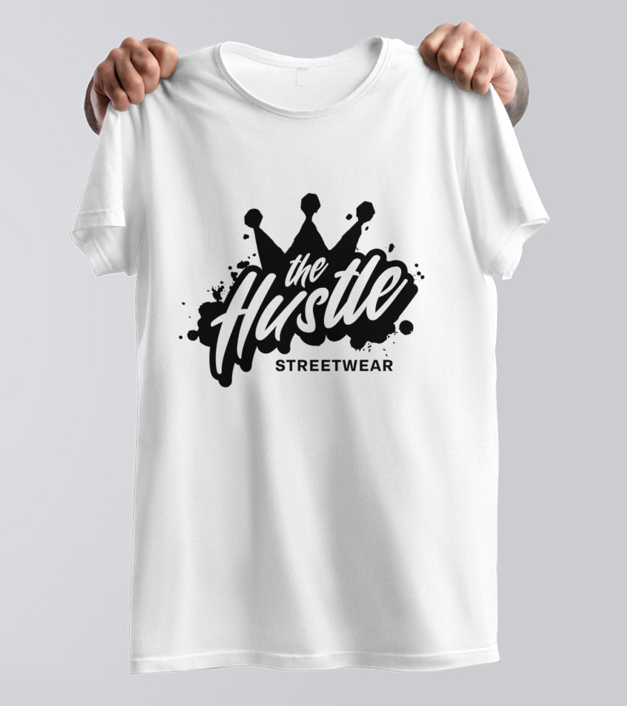 The Hustle Streetwear Crown Splatter T-Shirt