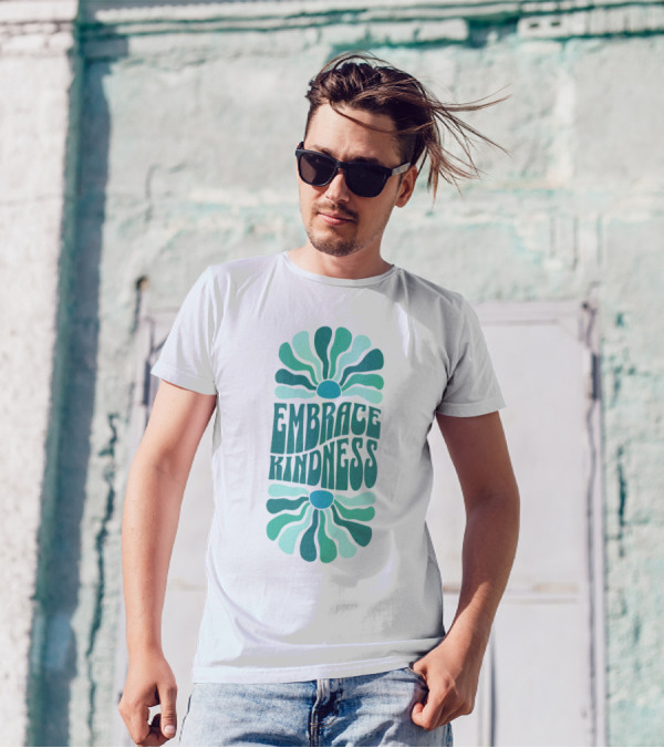 Embrace Kindness Groovy Floral T-Shirt