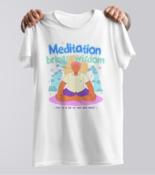 Meditation Brings Wisdom Key To A Life Of Calm And Clarity T-Shirt
