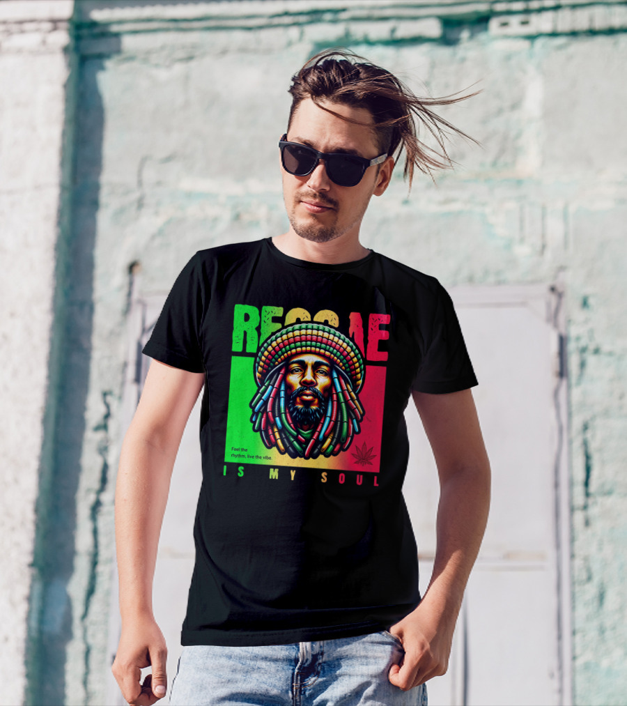 Reggae Feel The Rhythm Live The Vibe Is My Soul T-Shirt
