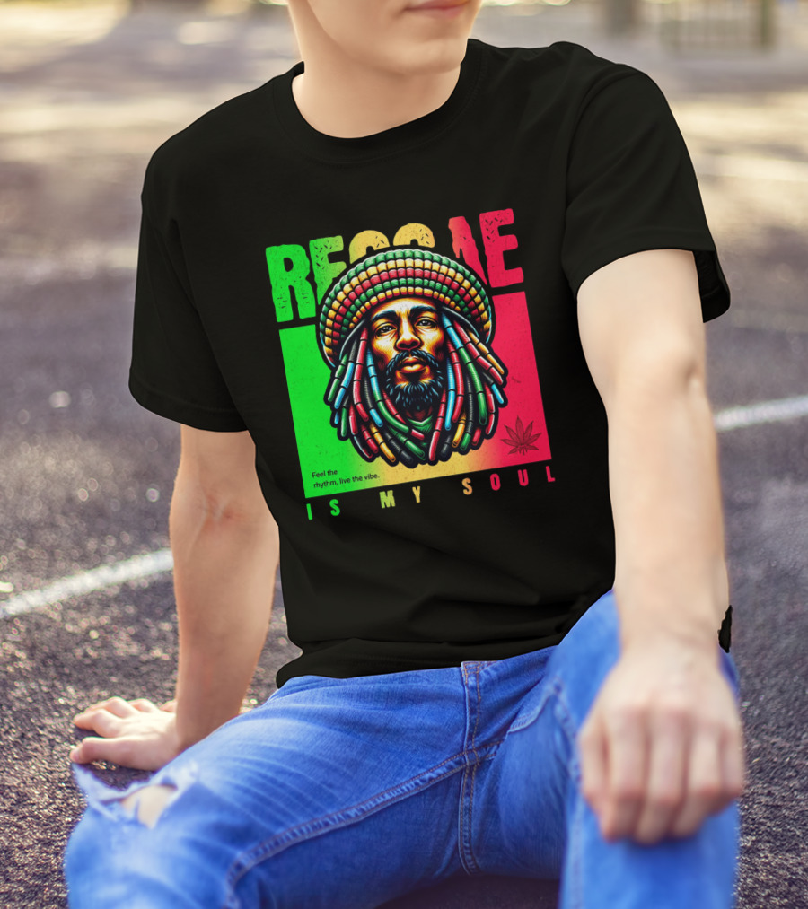 Reggae Feel The Rhythm Live The Vibe Is My Soul T-Shirt